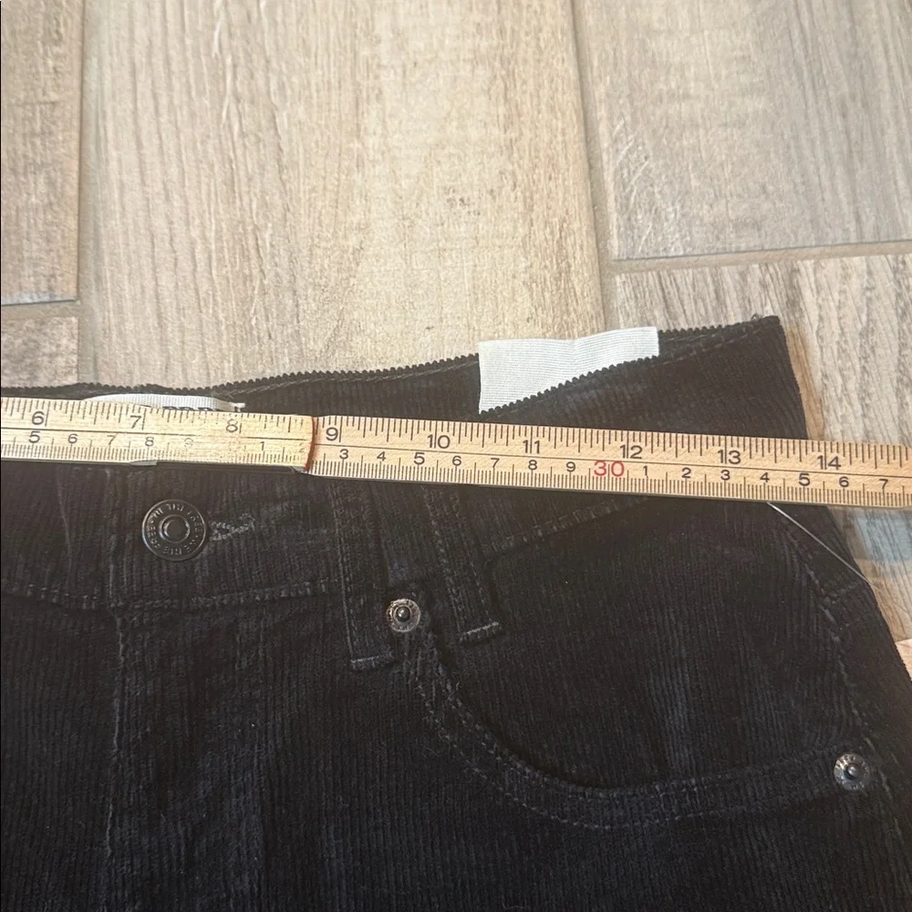 Free People Risk Taker Corduroy Straight black Size 26‎ Women's Pants NWT